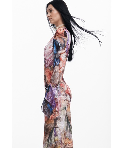 Desigual(デシグアル)の「【Desigual×Maria Escote】バロックプリント レースロングワンピース(ワンピース・レディース・マルチ・XS/S/L/XL/M)」の5枚目の写真