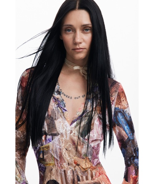 Desigual(デシグアル)の「【Desigual×Maria Escote】バロックプリント レースロングワンピース(ワンピース・レディース・マルチ・XS/S/L/XL/M)」の7枚目の写真