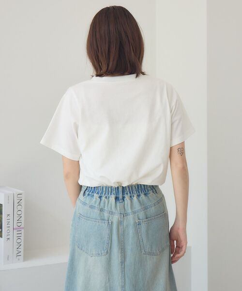 RETRO GIRL(レトロガール)の「メッセージロゴチビTEE(Tシャツ/カットソー・レディース・オフホワイト/ナチュラル/ライトグレー・FREE)」の11枚目の写真