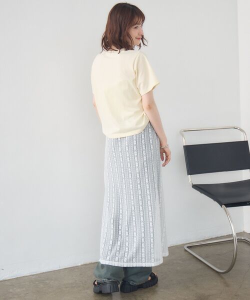 RETRO GIRL(レトロガール)の「メッセージロゴチビTEE(Tシャツ/カットソー・レディース・オフホワイト/ナチュラル/ライトグレー・FREE)」の15枚目の写真