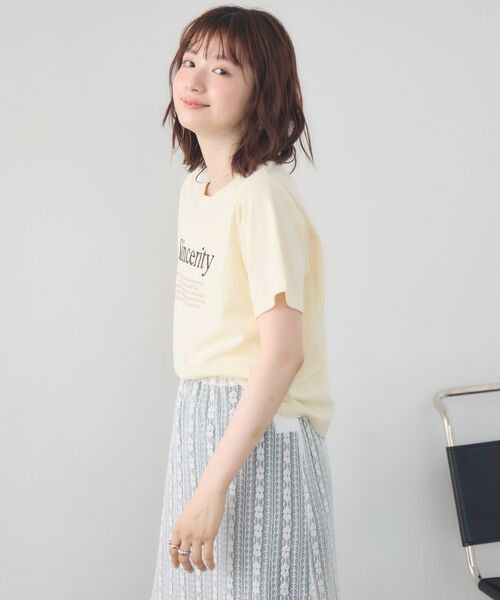 RETRO GIRL(レトロガール)の「メッセージロゴチビTEE(Tシャツ/カットソー・レディース・オフホワイト/ナチュラル/ライトグレー・FREE)」の17枚目の写真