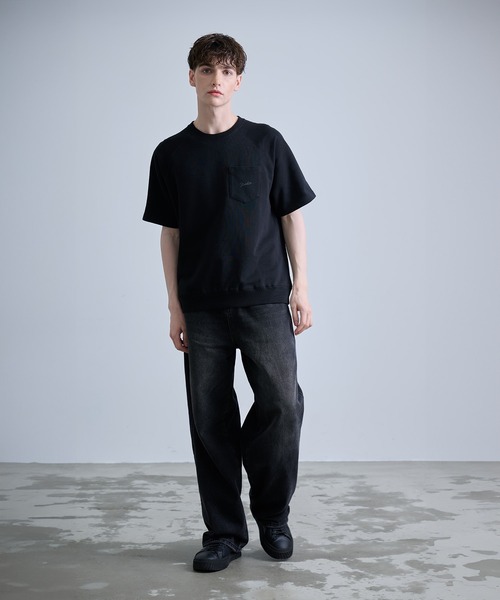 NUMBER (N)INE(ナンバーナイン)の「【NUMBER(N)INE/ナンバーナイン】FIRM COTTON RAGLAN SHORT SLEEVE POCKET SWEATSHIRT / ファーム コットン ラグラン ショートスリーブ ポケット クルーネック スウェット(スウェット・メンズ・ブラック/グレー/ブラック×ホワイト・M/L/XL)」の17枚目の写真