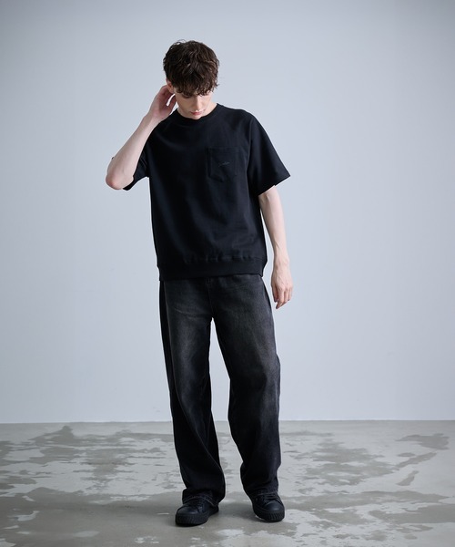 NUMBER (N)INE(ナンバーナイン)の「【NUMBER(N)INE/ナンバーナイン】FIRM COTTON RAGLAN SHORT SLEEVE POCKET SWEATSHIRT / ファーム コットン ラグラン ショートスリーブ ポケット クルーネック スウェット(スウェット・メンズ・ブラック/グレー/ブラック×ホワイト・M/L/XL)」の18枚目の写真
