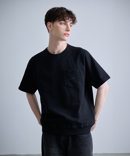 NUMBER (N)INE(ナンバーナイン)の「【NUMBER(N)INE/ナンバーナイン】FIRM COTTON RAGLAN SHORT SLEEVE POCKET SWEATSHIRT / ファーム コットン ラグラン ショートスリーブ ポケット クルーネック スウェット(スウェット・メンズ・ブラック/グレー/ブラック×ホワイト・M/L/XL)」の13枚目の写真