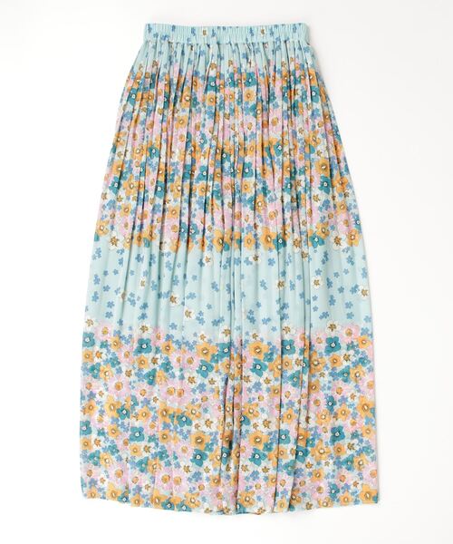DOUBLE STANDARD CLOTHING（ダブルスタンダードクロージング）の「フラワーシフォンパネルボーダースカート（スカート・レディース・カラフル・36/38）」の2枚目の写真