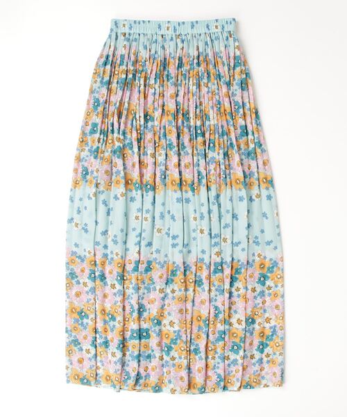 DOUBLE STANDARD CLOTHING（ダブルスタンダードクロージング）の「フラワーシフォンパネルボーダースカート（スカート・レディース・カラフル・36/38）」の3枚目の写真