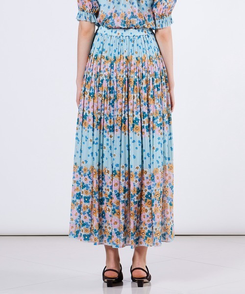 DOUBLE STANDARD CLOTHING（ダブルスタンダードクロージング）の「フラワーシフォンパネルボーダースカート（スカート・レディース・カラフル・36/38）」の7枚目の写真