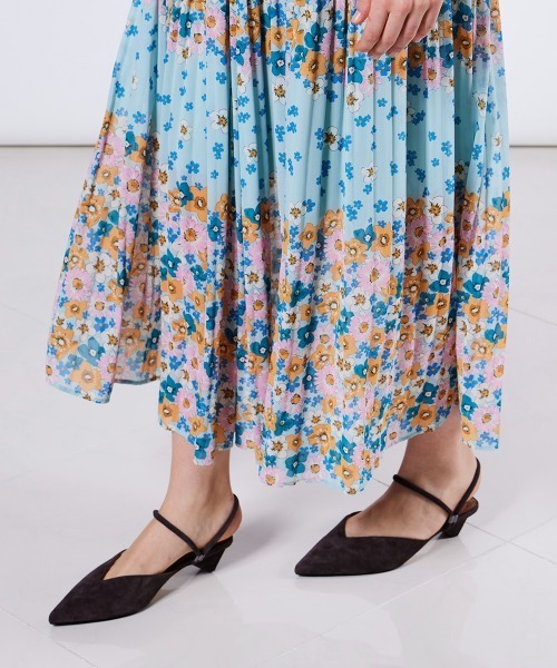 DOUBLE STANDARD CLOTHING（ダブルスタンダードクロージング）の「フラワーシフォンパネルボーダースカート（スカート・レディース・カラフル・36/38）」の11枚目の写真