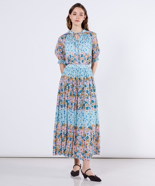 DOUBLE STANDARD CLOTHING（ダブルスタンダードクロージング）の「フラワーシフォンパネルボーダースカート（スカート・レディース・カラフル・36/38）」の13枚目の写真