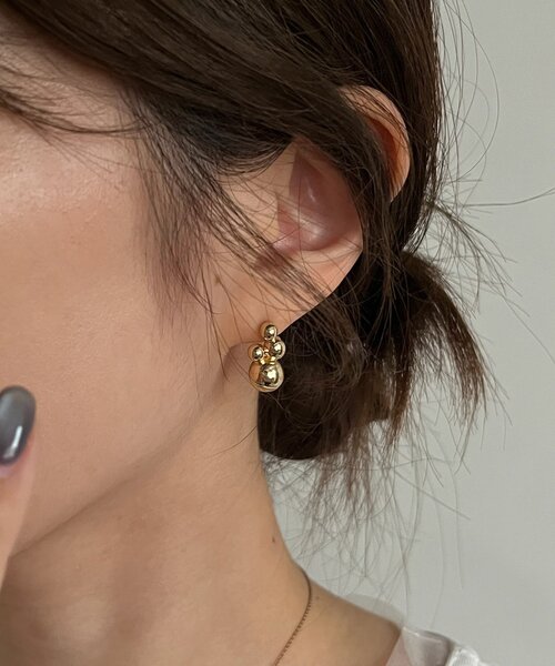 GOLDY(ゴールディ)の「〈GOLDY/ゴールディ〉モレキュールピアス(ピアス(両耳用)・レディース・ゴールド/シルバー・FREE)」の6枚目の写真
