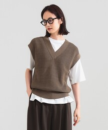 Demi-Luxe BEAMS | 【1/9再値下げ】コットン 畦編みベスト［手洗い可］(ベスト)