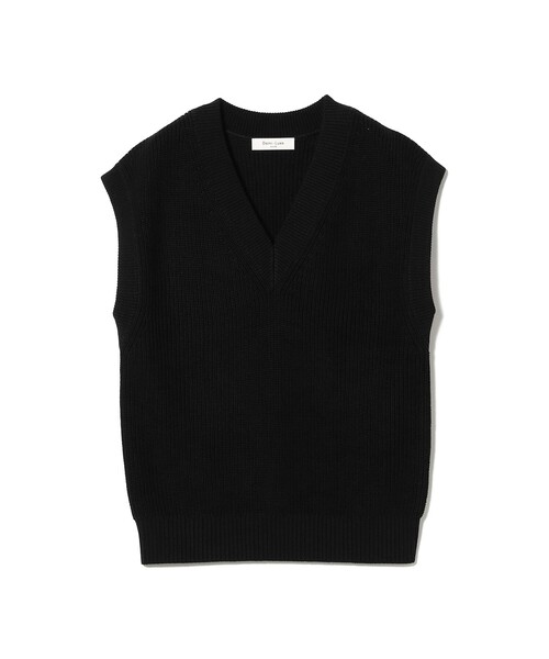 Demi-Luxe BEAMS（デミルクス ビームス）の「【1/9再値下げ】コットン 畦編みベスト［手洗い可］（ベスト・レディース・ブラウン系その他4/ブラック・ONE SIZE）」の14枚目の写真