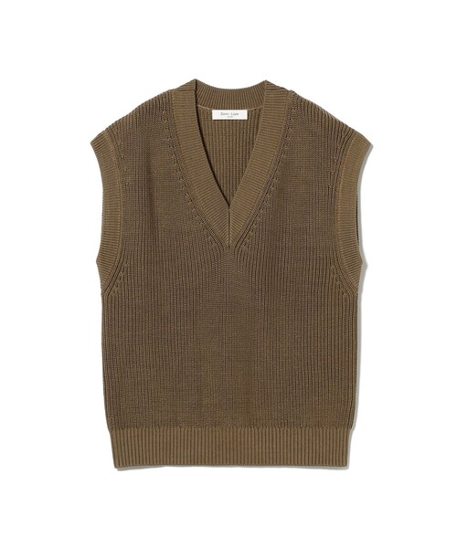 Demi-Luxe BEAMS（デミルクス ビームス）の「【1/9再値下げ】コットン 畦編みベスト［手洗い可］（ベスト・レディース・ブラウン系その他4/ブラック・ONE SIZE）」の17枚目の写真