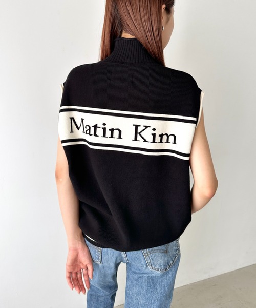 Matin Kim 黒 ノースリーブニットベスト S 61OsIcf9nHL._UY350_.jpg