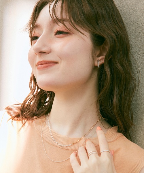 Jolie Toujours（ジョリトゥジュール）の「【金属アレルギー軽減】〈Silver925〉SWRストレートラインピアス（ピアス（両耳用）・レディース・シルバー・FREE）」の6枚目の写真