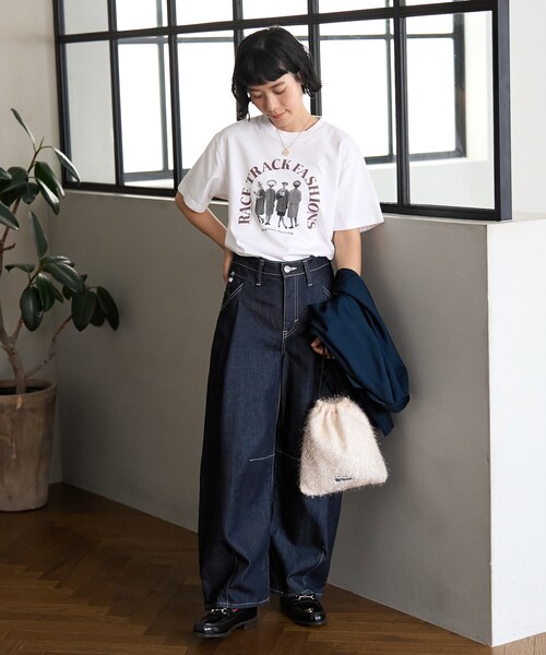 SOMETHING×FREAKSStore｜別注 TUCK CURVE WIDE セール】SOMETHING × FREAK'S STORE/サムシング 別注 TUCK CURVE WIDE