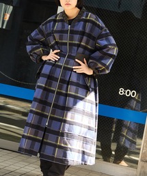 AVIE | インポートチェックボリュームコート(チェスターコート)