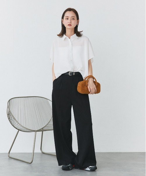 ad thie(アドティエ)の「ジョーゼット ドルマンスリーブシャツ(シャツ/ブラウス・レディース・チャコール/ブラック/オフホワイト・FREE)」の19枚目の写真