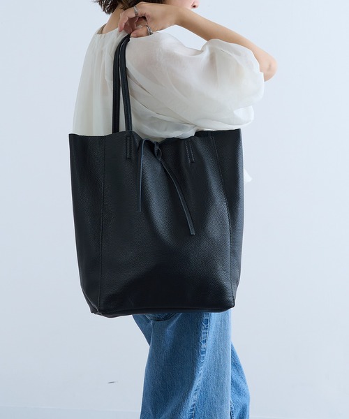 MARLON FIRENZE（マーロンフィレンツェ）の「【MARLON FIRENZE】イタリアンレザー A4トートバッグ（トートバッグ・レディース・グレイッシュベージュ/ブラック/シルバー・FREE）」の21枚目の写真