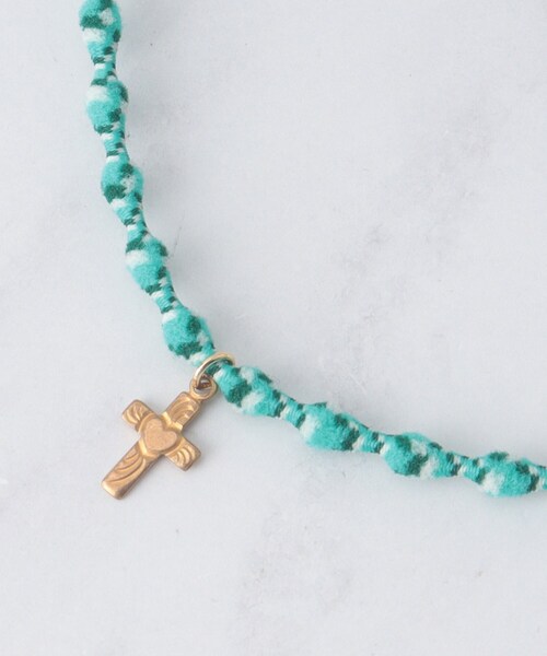 TAKEO KIKUCHI(タケオキクチ)の「Motief W Necklace(ネックレス・メンズ・ブラック系1/ブラック/ライトブルー/ブルー・00)」の3枚目の写真