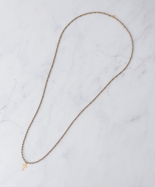 TAKEO KIKUCHI(タケオキクチ)の「Motief W Necklace(ネックレス・メンズ・ブラック系1/ブラック/ライトブルー/ブルー・00)」の6枚目の写真