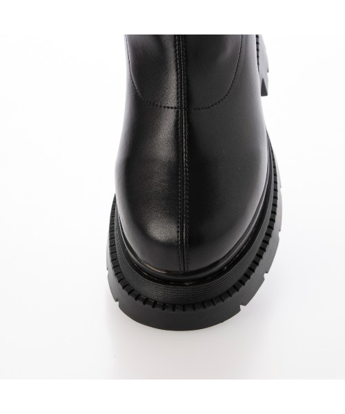 EVOL（イーボル）の「【XSサイズ・厚底】11cmストレッチロングブーツ IZ5835（ブーツ・レディース・アイボリー/ブラック・S/M/L/XS）」の16枚目の写真