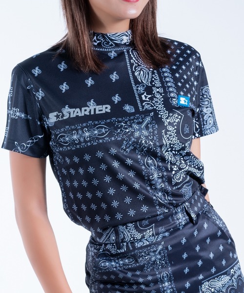 STARTER(スターター)の「【WG】【it】【STARTER GOLF】スターターゴルフ BANDANA MOCK NECK TEE モックネック Tシャツ SG-123004(Tシャツ/カットソー・メンズ・レッド/ネイビー/ブラック・L/M/XS/S/XL)」の1枚目の写真