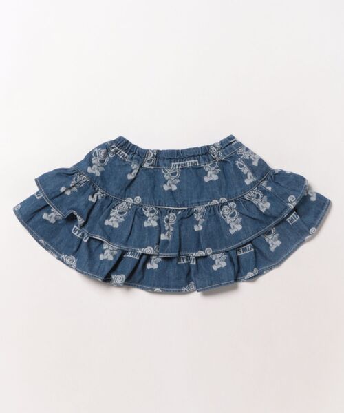 HYSTERIC MINI（ヒステリックミニ）の「ANGEL MINI JQ フレアスカート（スカート・キッズ・インディゴブルー/ライトインディゴブルー・SMALL）」の2枚目の写真
