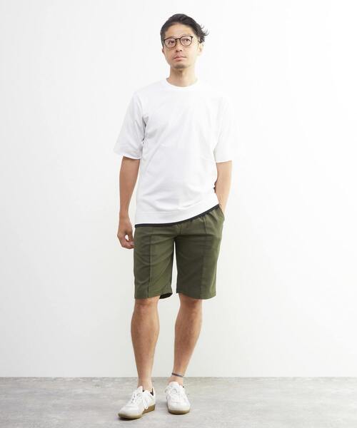 MEN'S MELROSE(メンズメルローズ)の「シルケットポンチ 同色ブロックパターンTシャツ | 接触冷感(Tシャツ/カットソー・メンズ・ブルーグレー/ブラック/ホワイト・2/3/4)」の22枚目の写真