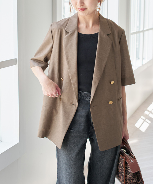 一部店舗+WEB限定追加2》ライトドライクロスハーフスリーブジャケット