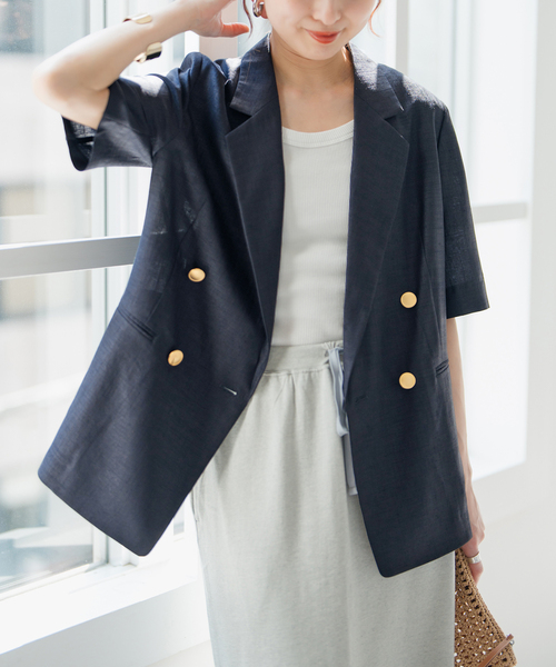 【spick&span 】ライトドライクロスハーフスリーブジャケット Spick & Span（スピックアンドスパン）の「≪追加≫ライトドライ