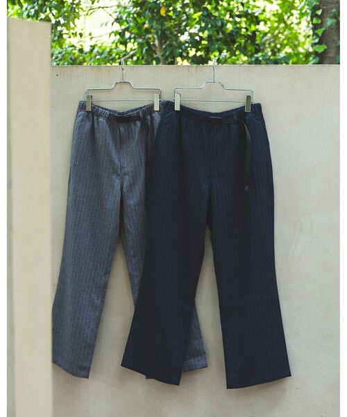Gramicci（グラミチ）の「【別注】Gramicci / ストライプ スラックス（スラックス・メンズ・ネイビー/グレー・LARGE/MEDIUM/SMALL/X-LARGE）」の4枚目の写真