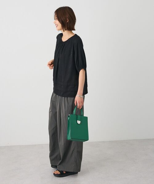 CRAFT STANDARD BOUTIQUE(クラフトスタンダードブティック)の「バックレースアップバルーンスリーブブラウス(シャツ/ブラウス・レディース・アイボリー/サックスブルー/ブラック・FREE)」の9枚目の写真