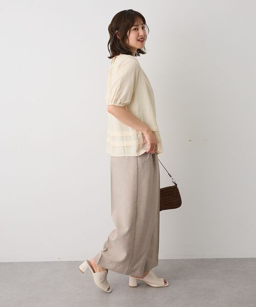 CRAFT STANDARD BOUTIQUE(クラフトスタンダードブティック)の「バックレースアップバルーンスリーブブラウス(シャツ/ブラウス・レディース・アイボリー/サックスブルー/ブラック・FREE)」の18枚目の写真