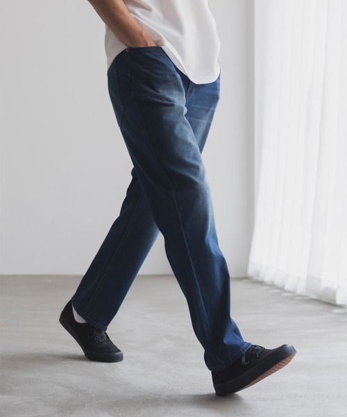 NAVY（ネイビー）の「NAVY RUNデニム 【全方位ストレッチ】（デニムパンツ・メンズ・ブラック/ブルー系/ネイビー系/ベージュ・XL/L/M/S）」の4枚目の写真