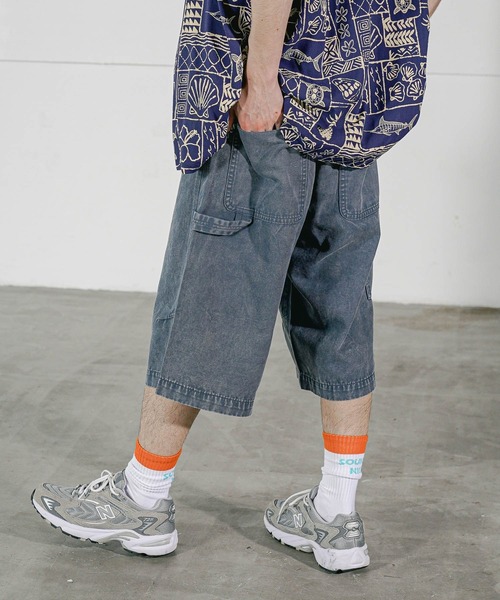 BAYFLOW(ベイフロー)の「※ウォッシュドダックハーフパンツ(その他パンツ・メンズ・アクア/ブラック・MEDIUM/LARGE)」の2枚目の写真
