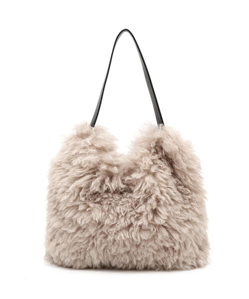 human woman（ヒューマンウーマン）の「◆フェイクファーバッグ（トートバッグ・レディース・ブラウン/ベージュ・ﾌﾘ-）」の8枚目の写真