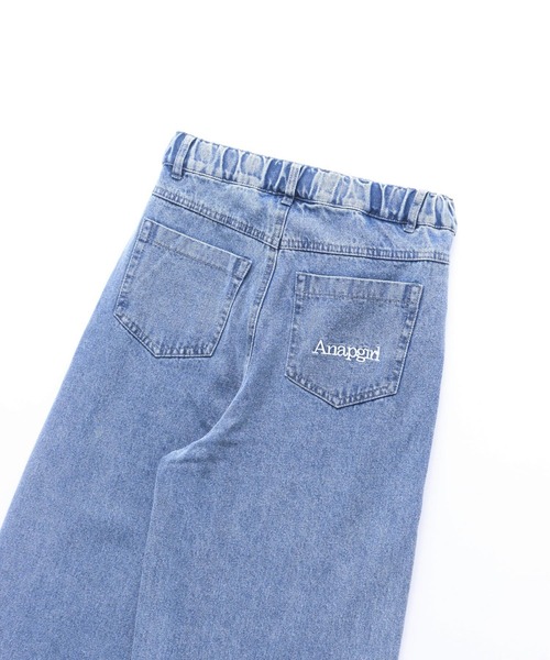 ANAP GｉRL（アナップガール）の「レイヤード デザイン デニム ワイド パンツ（デニムパンツ・キッズ・ライトブルー/ブルー・S/M/XS）」の7枚目の写真