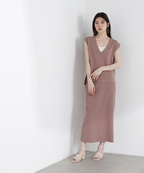 PROPORTION BODY DRESSING(プロポーションボディドレッシング)の「ナローニットSETUP / 1215240805(ワンピース・レディース・ブラウン/グレー/ダークグレー・P/S/MEDIUM/SMALL)」の4枚目の写真