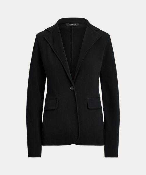LAUREN RALPH LAUREN(ローレン ラルフ ローレン)の「コットンブレンド セーター ブレザー(テーラードジャケット・レディース・ブラック系1・S/XS/M/XXS/L)」の2枚目の写真