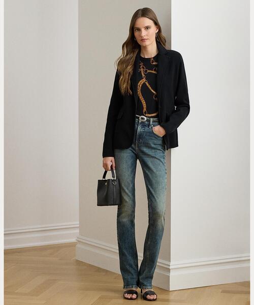 LAUREN RALPH LAUREN(ローレン ラルフ ローレン)の「コットンブレンド セーター ブレザー(テーラードジャケット・レディース・ブラック系1・S/XS/M/XXS/L)」の3枚目の写真