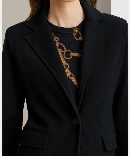 LAUREN RALPH LAUREN(ローレン ラルフ ローレン)の「コットンブレンド セーター ブレザー(テーラードジャケット・レディース・ブラック系1・S/XS/M/XXS/L)」の5枚目の写真