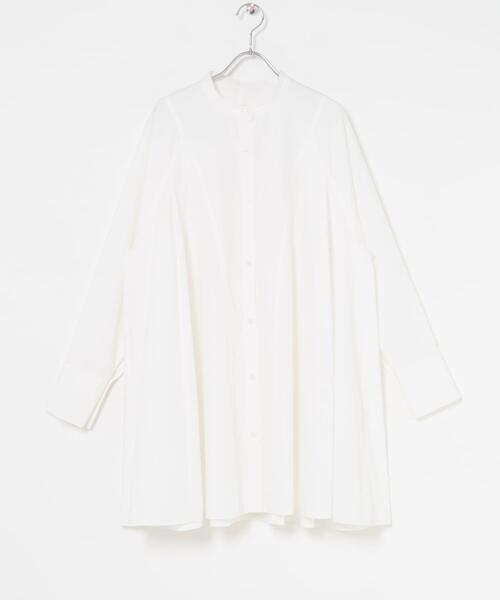 KBF（ケイビーエフ）の「WIDEフレアミニシャツワンピース（ワンピース・レディース・ブルー系その他/オフホワイト/ブラウン・ONE）」の15枚目の写真