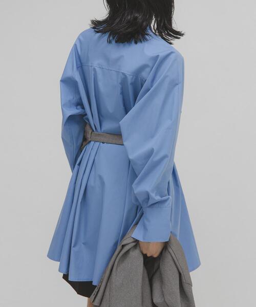 KBF（ケイビーエフ）の「WIDEフレアミニシャツワンピース（ワンピース・レディース・ブルー系その他/オフホワイト/ブラウン・ONE）」の19枚目の写真