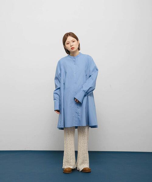 KBF(ケイビーエフ)の「WIDEフレアミニシャツワンピース(ワンピース・レディース・ブルー系その他/オフホワイト/ブラウン・ONE)」の19枚目の写真