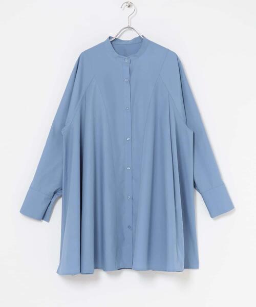 KBF(ケイビーエフ)の「WIDEフレアミニシャツワンピース(ワンピース・レディース・ブルー系その他/オフホワイト/ブラウン・ONE)」の18枚目の写真