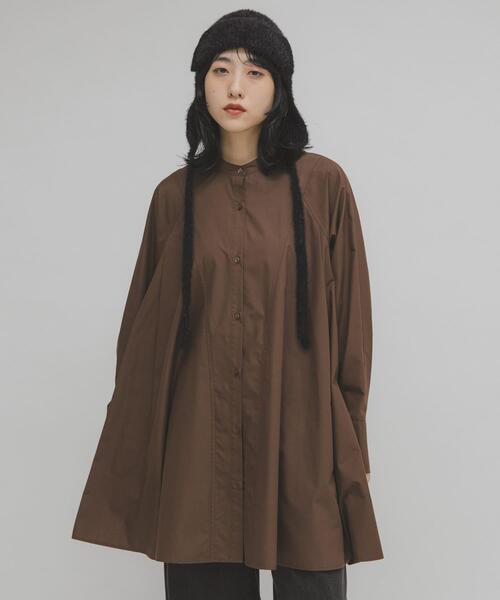 KBF(ケイビーエフ)の「WIDEフレアミニシャツワンピース(ワンピース・レディース・ブルー系その他/オフホワイト/ブラウン・ONE)」の13枚目の写真