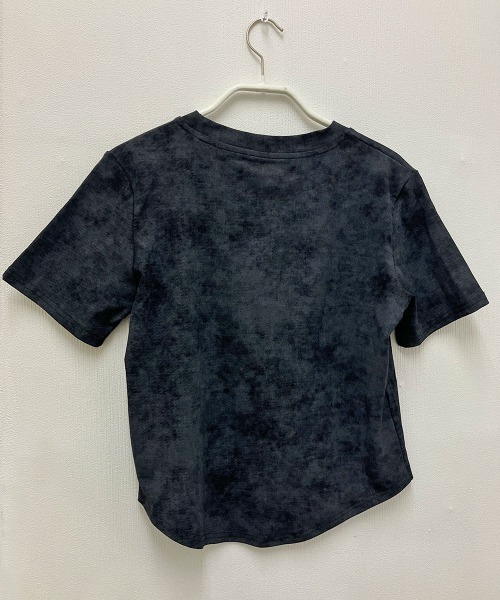 NANAHACHI(ナナハチ)の「ビンテージライク 英字刺繍入り 半袖Tシャツ(Tシャツ/カットソー・レディース・ホワイト/チャコールグレー/ブラック・FREE)」の16枚目の写真