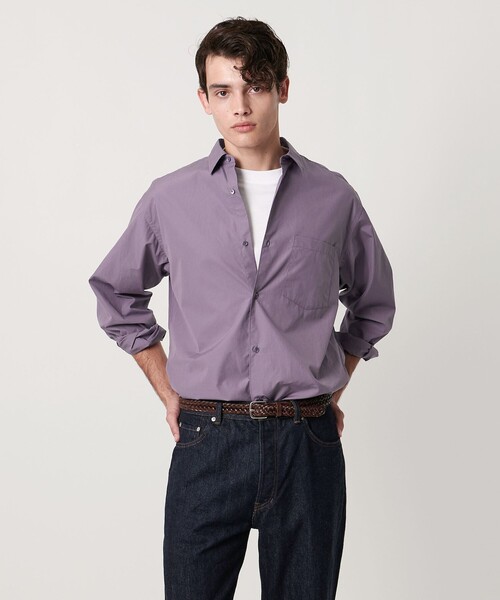 UNITED ARROWS（ユナイテッドアローズ）の「カリビアーナミルズ ポプリン レギュラーカラーシャツ（シャツ/ブラウス・メンズ・ライトブルー/ライトピンク/ライラック/ホワイト・XL/M/S/L）」の4枚目の写真