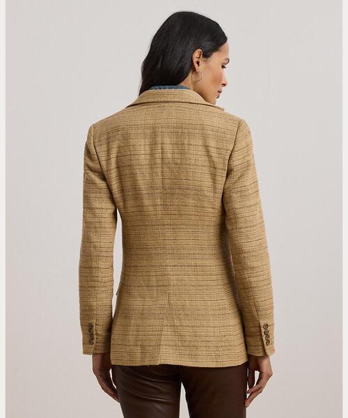 ふたば様　RALPH LAUREN　ツイードジャケット　AB6 セール】ヘリンボーン リネンブレンド ツイード ブレザー（テーラード